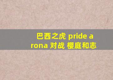 巴西之虎 pride arona 对战 樱庭和志